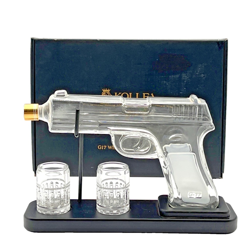 Limited Edition Kollea Glock G-17 Whiskey Decanter Set With Bullet Shot Glasses